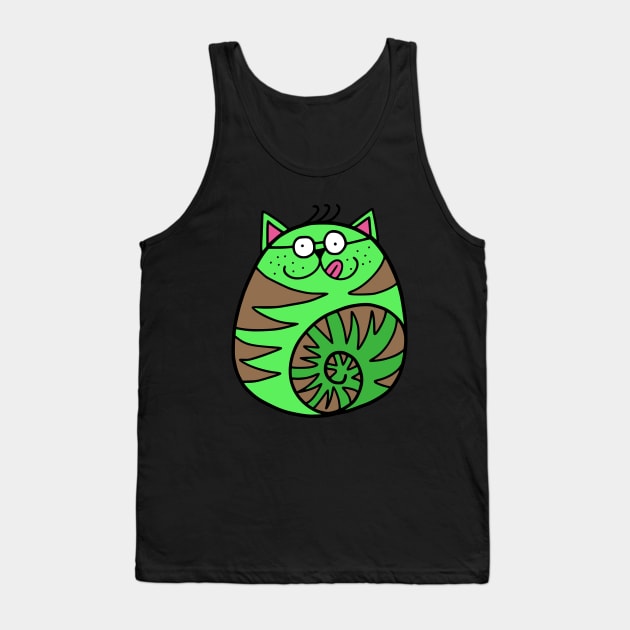 cute cartoon cat Tank Top by Kingostore